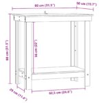 vidaXL Pracovný stôl Vosková Hnedá 80 x 50 x 80 cm Masívna borovica – Obrázok 7