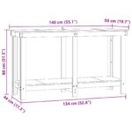 vidaXL Pracovný stôl Vosková Hnedá 140 x 50 x 80 cm Masívna borovica – Obrázok 7