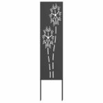 vidaXL Záhradná clona na súkromie Rezací Čierna 32 x 140 cm – Obrázok 2