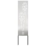 vidaXL Záhradná clona na súkromie Rezací Strieborná 32 x 140 cm – Obrázok 2