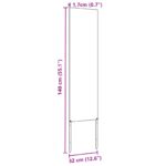 vidaXL Záhradná clona na súkromie Rezací Biela 32 x 140 cm – Obrázok 10