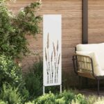 vidaXL Záhradná clona na súkromie Rezací Biela 32 x 140 cm – Obrázok 3