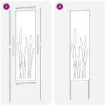 vidaXL Záhradná clona na súkromie Rezací Biela 32 x 140 cm – Obrázok 8