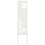 vidaXL Záhradná clona na súkromie Rezací Biela 32 x 140 cm – Obrázok 2