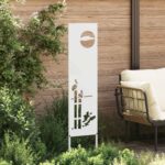 vidaXL Záhradná clona na súkromie Rezací Biela 32 x 140 cm – Obrázok 3