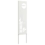 vidaXL Záhradná clona na súkromie Rezací Biela 32 x 140 cm – Obrázok 4