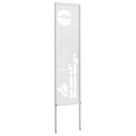 vidaXL Záhradná clona na súkromie Rezací Biela 32 x 140 cm – Obrázok 5