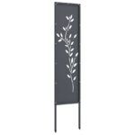 vidaXL Záhradná clona na súkromie Kvetinový Antracit 32 x 140 cm – Obrázok 5