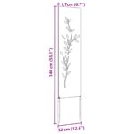 vidaXL Záhradná clona na súkromie Kvetinový Olivovo zelená 32 x 140 cm – Obrázok 10