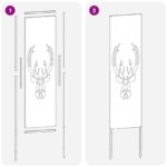 vidaXL Záhradná clona na súkromie Zvieracia potlač Biela 32 x 140 cm – Obrázok 8