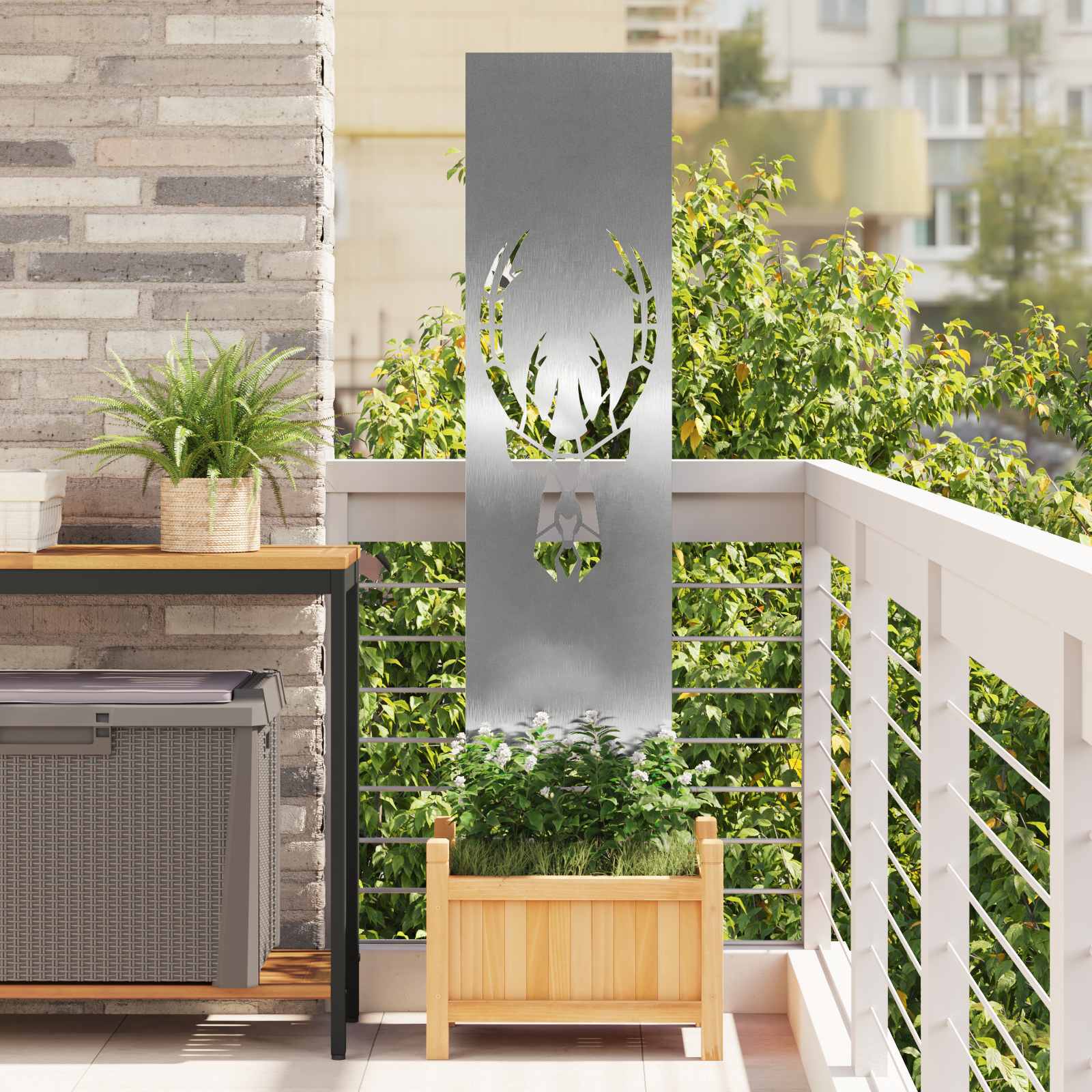 876263_1.jpg vidaXL Záhradná clona na súkromie Strieborná 32 x 140 cm – Obrázok 1