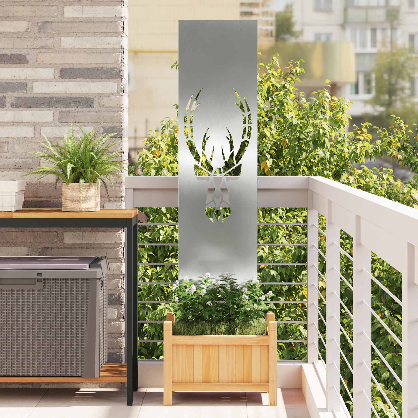 876264_1.jpg vidaXL Záhradná clona na súkromie Strieborná 32 x 140 cm – Obrázok 1