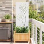 vidaXL Záhradná clona na súkromie Rezací Biela 50 x 140 cm