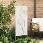vidaXL Záhradná clona na súkromie Rezací Biela 50 x 140 cm – Obrázok 3
