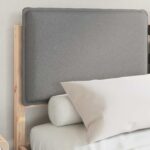 vidaXL Rám postele s čalúneným čelom Hnedá a svetlosivá 120 x 200 cm – Obrázok 3