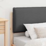 vidaXL Rám postele s čalúneným čelom Hnedá a tmavošedá 90 x 200 cm – Obrázok 3