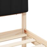 vidaXL Rám postele s čalúneným čelom Prírodná a čierna 120 x 200 cm – Obrázok 8