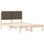 vidaXL Rám postele s čalúneným čelom Prírodná a taupe 120 x 200 cm – Obrázok 4