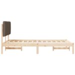 vidaXL Rám postele s čalúneným čelom Prírodná a taupe 120 x 200 cm – Obrázok 6