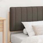 vidaXL Rám postele s čalúneným čelom Prírodná a taupe 90 x 200 cm – Obrázok 3