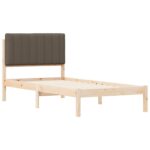 vidaXL Rám postele s čalúneným čelom Prírodná a taupe 90 x 200 cm – Obrázok 4