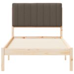 vidaXL Rám postele s čalúneným čelom Prírodná a taupe 90 x 200 cm – Obrázok 5