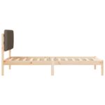 vidaXL Rám postele s čalúneným čelom Prírodná a taupe 90 x 200 cm – Obrázok 6