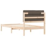 vidaXL Rám postele s čalúneným čelom Prírodná a taupe 90 x 200 cm – Obrázok 7