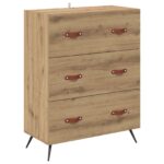 vidaXL Příborník Remeselný Dub 69,5 x 34 x 90 cm Konštruované drevo – Obrázok 2