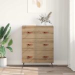 vidaXL Příborník Remeselný Dub 69,5 x 34 x 90 cm Konštruované drevo – Obrázok 4