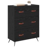 vidaXL Příborník Čierny Dub 69,5 x 34 x 90 cm Konštruované drevo – Obrázok 3