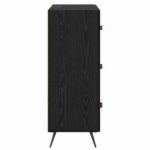 vidaXL Příborník Čierny Dub 69,5 x 34 x 90 cm Konštruované drevo – Obrázok 7