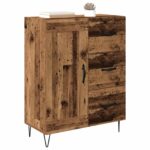 vidaXL Servírovacia skriňa so zásuvkou Staré drevo 69,5 x 34 x 90 cm – Obrázok 3