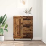 vidaXL Servírovacia skriňa so zásuvkou Staré drevo 69,5 x 34 x 90 cm – Obrázok 4