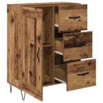 vidaXL Servírovacia skriňa so zásuvkou Staré drevo 69,5 x 34 x 90 cm – Obrázok 5