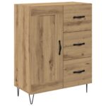vidaXL Servírovacia skriňa so zásuvkou Remeselný Dub 69,5 x 34 x 90 cm – Obrázok 2
