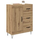 vidaXL Servírovacia skriňa so zásuvkou Remeselný Dub 69,5 x 34 x 90 cm – Obrázok 3
