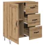 vidaXL Servírovacia skriňa so zásuvkou Remeselný Dub 69,5 x 34 x 90 cm – Obrázok 5