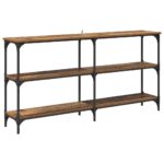 vidaXL Konzolový stôl Staré drevo 150 x 29 x 75 cm – Obrázok 2