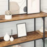 vidaXL Konzolový stôl Staré drevo 150 x 29 x 75 cm – Obrázok 4