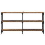 vidaXL Konzolový stôl Staré drevo 150 x 29 x 75 cm – Obrázok 5