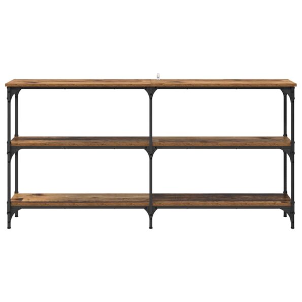 vidaXL Konzolový stôl Staré drevo 150 x 29 x 75 cm – Obrázok 5