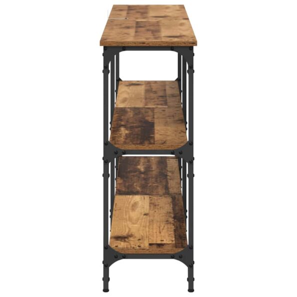 vidaXL Konzolový stôl Staré drevo 150 x 29 x 75 cm – Obrázok 6