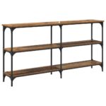 vidaXL Konzolový stôl Staré drevo 150 x 29 x 75 cm – Obrázok 7