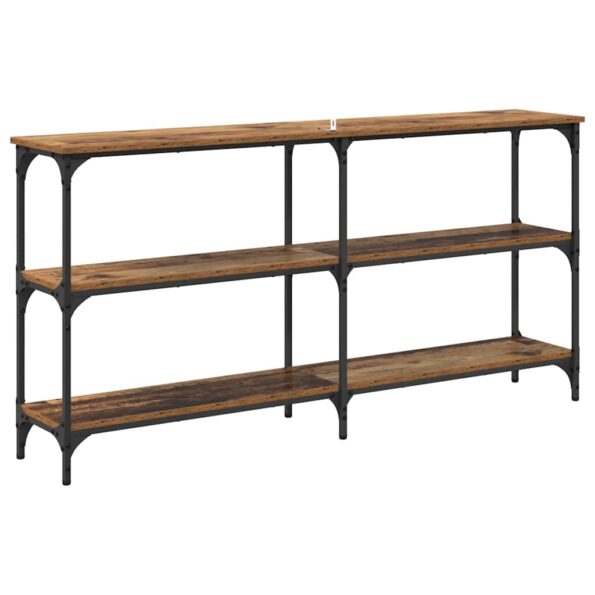 vidaXL Konzolový stôl Staré drevo 150 x 29 x 75 cm – Obrázok 7