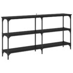 vidaXL Konzolový stôl Čierny dub 150 x 29 x 75 cm – Obrázok 2