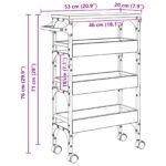 vidaXL Kuchynský vozík Sonoma dub 53 x 20 x 76 cm Kompozitné drevo – Obrázok 11