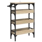 vidaXL Kuchynský vozík Sonoma dub 53 x 20 x 76 cm Kompozitné drevo – Obrázok 5