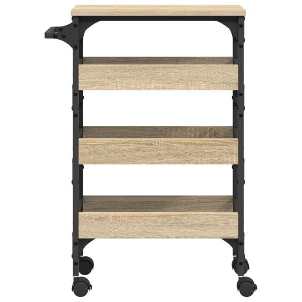 vidaXL Kuchynský vozík Sonoma dub 53 x 20 x 76 cm Kompozitné drevo – Obrázok 6