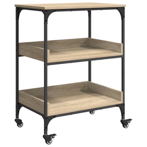 vidaXL Kuchynský vozík Sonoma dub 60 x 41 x 80,5 cm Kompozitné drevo – Obrázok 2